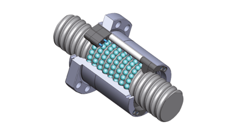 Rolled Ball Screw with Flange Single Nut – Steinmeyer